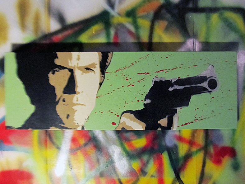 Clint Eastwood - Dirty Harry Spray Paint stencil art on canvas